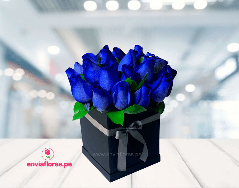 24 rosas azules - Floreria en puerto maldonado envia flores